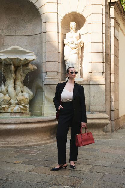 Marzotto Wool Trousers with Adjustable Waistband Tailored in Italy