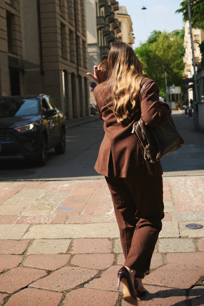 Marzotto Wool Trousers with Adjustable Waistband Tailored in Italy