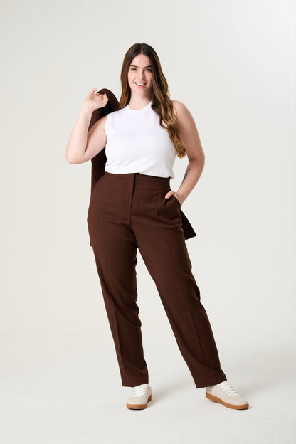 Marzotto Wool Trousers with Adjustable Waistband Tailored in Italy