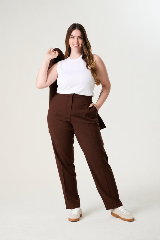 Marzotto Wool Trousers with Adjustable Waistband Tailored in Italy