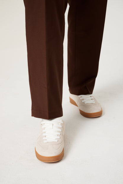 Marzotto Wool Trousers with Adjustable Waistband Tailored in Italy