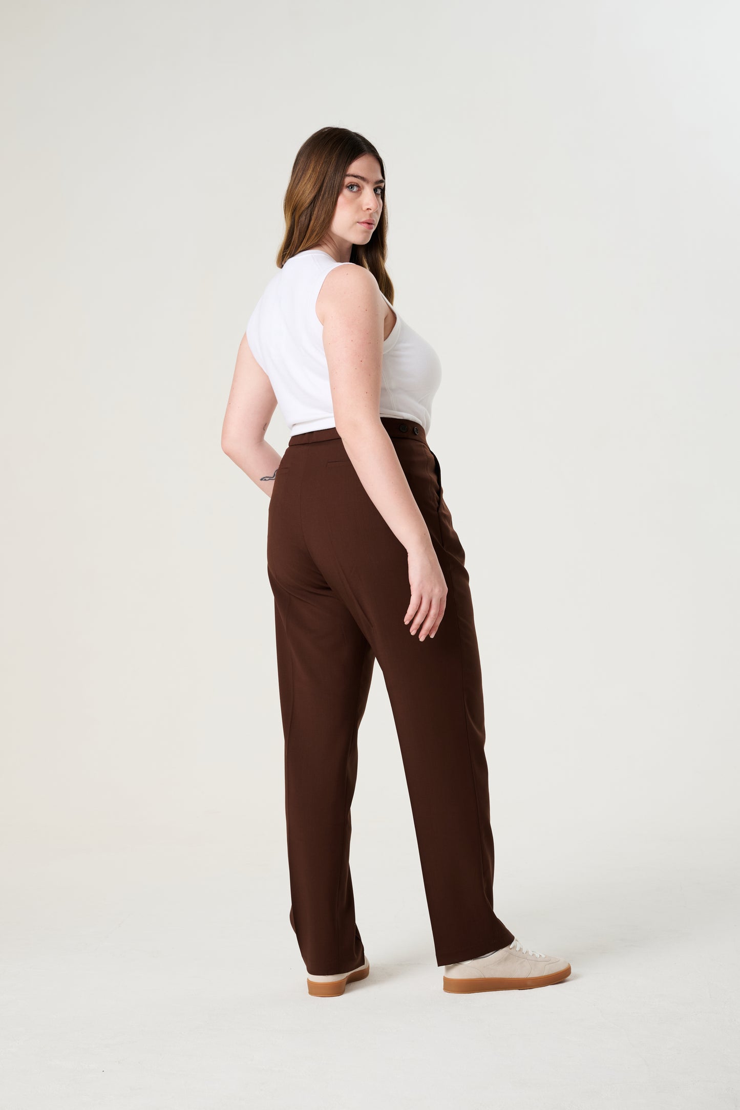 Marzotto Wool Trousers with Adjustable Waistband Tailored in Italy