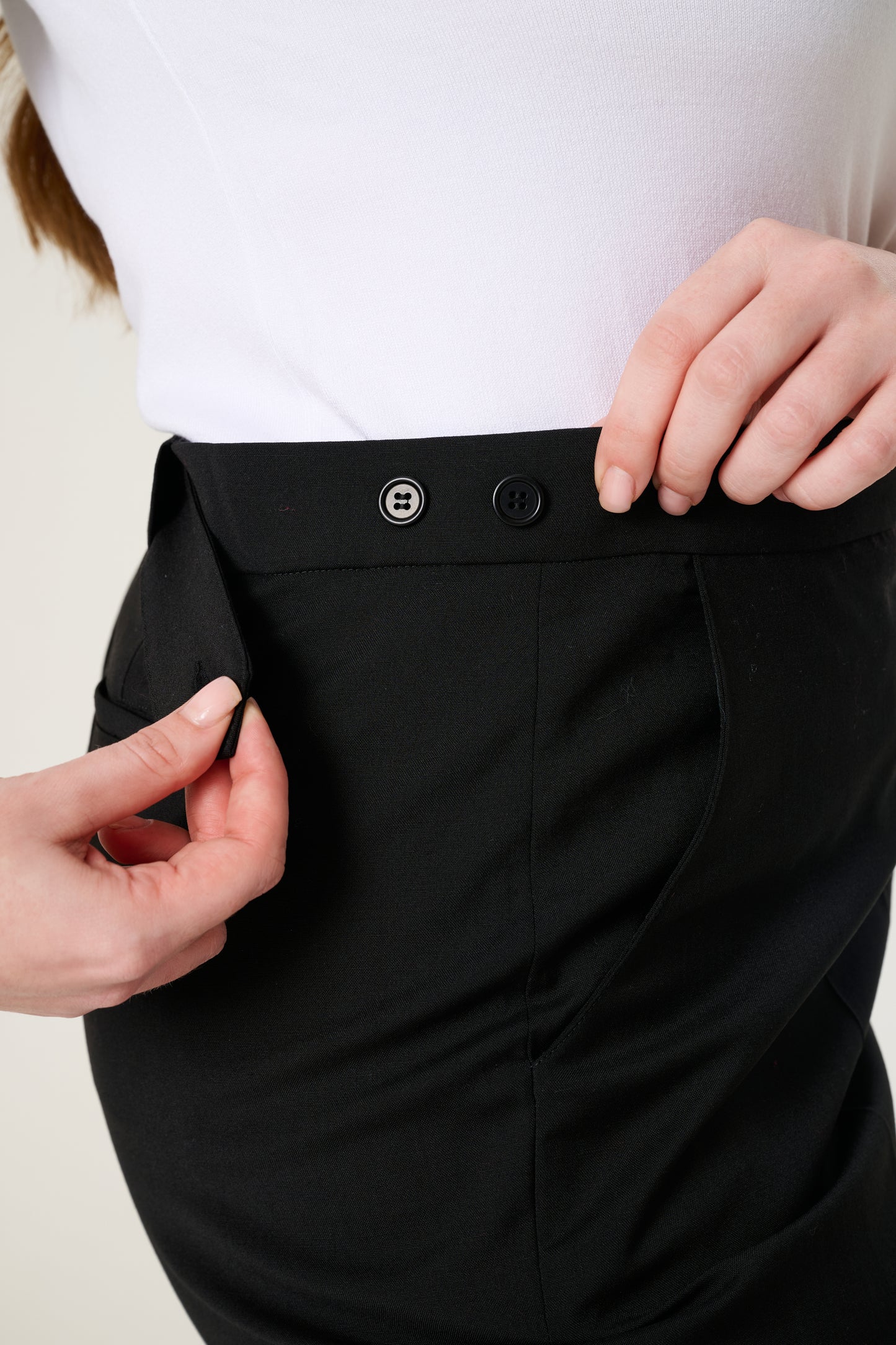 Marzotto Wool Trousers with Adjustable Waistband Tailored in Italy