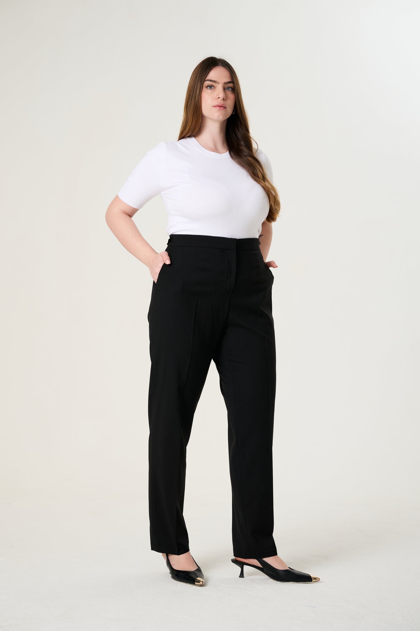 Marzotto Wool Trousers with Adjustable Waistband Tailored in Italy