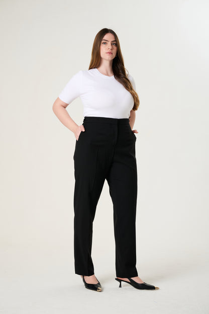 Marzotto Wool Trousers with Adjustable Waistband Tailored in Italy